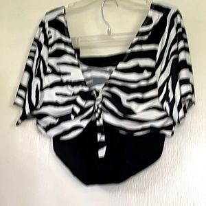 Black and white bikini with under wire